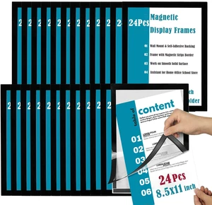 24Pack Magnetic Paper Sign Holder 8.5 x 11,Magnetic Closure Display Frame Self-Adhesive Document Holder,Clear Surface for Dry Erase,Wall Mount for Home Office Store Window Door,Waterproof Dustproof 24Pack Magnetic Paper Sign Holder 8.5 x 11,Magnetic Closure Display Frame Self-Adhesive Document Holder,Clear Surface for Dry Erase,Wall Mount for Home Office Store Window Door,Waterproof Dustproof