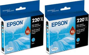T220 DURABrite Ultra -Ink High Capacity Cyan -Cartridge (T220XL220-S) for Select Expression and Workforce Printers (Pack of 2) T220 DURABrite Ultra -Ink High Capacity Cyan -Cartridge (T220XL220-S) for Select Expression and Workforce Printers (Pack of 2)