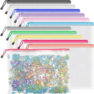 12 Pack A4 Reusable Mesh Zipper Bags, Color Coded File Storage Pouch A4 Pouches Organize Office Documents, Travel & Game Supplies; Waterproof Color Coding Keeps Files Sorted and Easy to Find 12 Pack A4 Reusable Mesh Zipper Bags, Color Coded File Storage Pouch A4 Pouches Organize Office Documents, Travel & Game Supplies; Waterproof Color Coding Keeps Files Sorted and Easy to Find