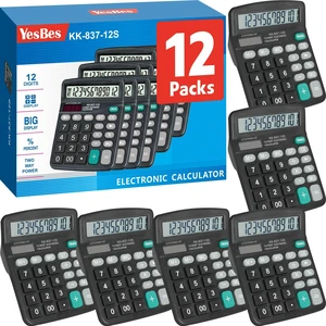 12 Pack Calculator Bulk, 12 Digits Calculators Desktop with Large LCD Display and Sensitive Butto, Solar and Battery Dual Power, Desk Calculator for Office, School, Home 12 Pack Calculator Bulk, 12 Digits Calculators Desktop with Large LCD Display and Sensitive Butto, Solar and Battery Dual Power, Desk Calculator for Office, School, Home