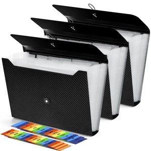 3Pcs Expanding File Folder, 13 Pockets Accordion File Holder Organizer, A4 Letter Size Paper Document Receipt Organizer Accordian Filing Folder 3Pcs Expanding File Folder, 13 Pockets Accordion File Holder Organizer, A4 Letter Size Paper Document Receipt Organizer Accordian Filing Folder