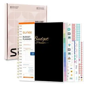 Budget Planner - Deluxe Monthly Budget Book with 12-Pockets for Bill Organizer, Undated 12 Month Expense Tracker Notebook & Account Book B5 Size (8" x 10") to Manage Your Finance Planner, Black Budget Planner - Deluxe Monthly Budget Book with 12-Pockets for Bill Organizer, Undated 12 Month Expense Tracker Notebook & Account Book B5 Size (8" x 10") to Manage Your Finance Planner, Black