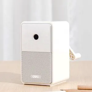 Manual Pencil Sharpener, White Auto-in Hand Crank Pencil Sharpener with Adjustable Point for Colored Pencils, Students, Kids, Classroom, Home, Office Manual Pencil Sharpener, White Auto-in Hand Crank Pencil Sharpener with Adjustable Point for Colored Pencils, Students, Kids, Classroom, Home, Office