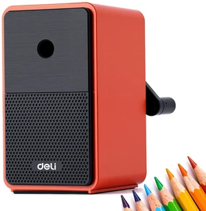 Manual Pencil Sharpener, Deep Red Auto-in Hand Crank Pencil Sharpener with Adjustable Point for Colored Pencils, Students, Kids, Classroom, Home, Office Manual Pencil Sharpener, Deep Red Auto-in Hand Crank Pencil Sharpener with Adjustable Point for Colored Pencils, Students, Kids, Classroom, Home, Office