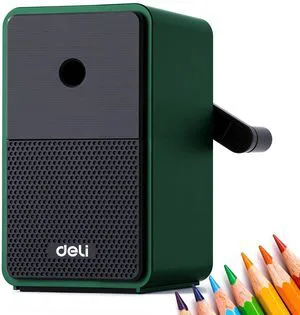 Manual Pencil Sharpener, Deep Green Auto-in Hand Crank Pencil Sharpener with Adjustable Point for Colored Pencils, Students, Kids, Classroom, Home, Office Manual Pencil Sharpener, Deep Green Auto-in Hand Crank Pencil Sharpener with Adjustable Point for Colored Pencils, Students, Kids, Classroom, Home, Office