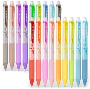 Retractable Erasable Gel Pen, Fine Point, 0.7mm, 18 Colors Make Mistakes Disappear, Vibrant Assorted Color Erasable Pens for Writing, Planners & Crossword Puzzles Retractable Erasable Gel Pen, Fine Point, 0.7mm, 18 Colors Make Mistakes Disappear, Vibrant Assorted Color Erasable Pens for Writing, Planners & Crossword Puzzles