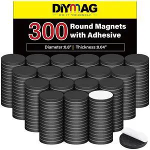 Magnets with Adhesive Backing 300Pcs Rounds 0.8 x 0.04inch for Whiteboard,Crafts, Small Magnetics Tape,Magnetic Sheets, Magnetism Strips,Stickers,for Classroom,Refrigerator Magnets with Adhesive Backing 300Pcs Rounds 0.8 x 0.04inch for Whiteboard,Crafts, Small Magnetics Tape,Magnetic Sheets, Magnetism Strips,Stickers,for Classroom,Refrigerator
