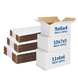 Assorted Sizes Shipping Boxes 30 Pack (11x6x6, 10x7x5, 9x6x4) Assorted Sizes Shipping Boxes 30 Pack (11x6x6, 10x7x5, 9x6x4)