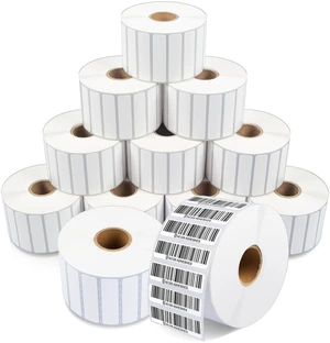 2" X 0.5" Direct Thermal Printer Labels (28800 Count, 12 Rolls) SKU Barcode Labels, Small Thermal Stickers for Inventory Identification - Compatible With Zebra and Rollo Printers 2" X 0.5" Direct Thermal Printer Labels (28800 Count, 12 Rolls) SKU Barcode Labels, Small Thermal Stickers for Inventory Identification - Compatible With Zebra and Rollo Printers