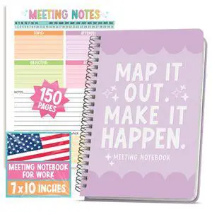 Meeting Notebook For Work Organization - Work Meeting Notebook for Women, Notebooks for Note Taking, Project Planning Notebooks, Note Books for Workers, Business Organizer Planner Meeting Notebook For Work Organization - Work Meeting Notebook for Women, Notebooks for Note Taking, Project Planning Notebooks, Note Books for Workers, Business Organizer Planner