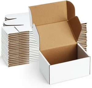 Shipping Boxes 6x4x3 inches, Small Boxes for Packaging 25 Pack Small Mailing Boxes, White Cardboard Corrugated Box Mailers, Boxes for Packaging Small business Shipping Boxes 6x4x3 inches, Small Boxes for Packaging 25 Pack Small Mailing Boxes, White Cardboard Corrugated Box Mailers, Boxes for Packaging Small business