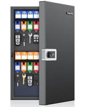 32 Keys Key Lock Box, Wall Mount Key Box, Key Cabinet, Car Key Organizer with Writable Key Racks and Tags, Security Key Holder Storage Box for Office, Hotel & Company 32 Keys Key Lock Box, Wall Mount Key Box, Key Cabinet, Car Key Organizer with Writable Key Racks and Tags, Security Key Holder Storage Box for Office, Hotel & Company