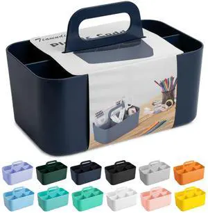 Multipurpose Caddy Organizer, Plastic Caddy with Handle, Stackable Desk Organizer for Stationery, Marker and Pencil, Office Supplies Organizer, Dorm Caddy Multipurpose Caddy Organizer, Plastic Caddy with Handle, Stackable Desk Organizer for Stationery, Marker and Pencil, Office Supplies Organizer, Dorm Caddy
