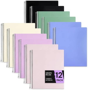 1 Subject Graph Paper Spiral Notebook, 200 Pages 100 Sheets, 9 x 11 in, Waterproof Plastic Cover, Durable, 3-Hole Punched, Divider, Double-Sided Pocket: Amazon.com 1 Subject Graph Paper Spiral Notebook, 200 Pages 100 Sheets, 9 x 11 in, Waterproof Plastic Cover, Durable, 3-Hole Punched, Divider, Double-Sided Pocket: Amazon.com
