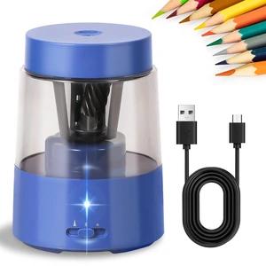 Rechargeable Electric Pencil Sharpener, Auto Stop,Blue Suitable for No.2/Colored (6-8mm), Fast Sharpen,3 Adjustable Modes,Automatic for Teachers/Classroom/Office/Home/Art Studio Rechargeable Electric Pencil Sharpener, Auto Stop,Blue Suitable for No.2/Colored (6-8mm), Fast Sharpen,3 Adjustable Modes,Automatic for Teachers/Classroom/Office/Home/Art Studio