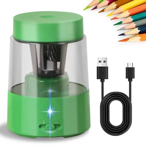Rechargeable Electric Pencil Sharpener, Auto Stop, Green Suitable for No.2/Colored (6-8mm), Fast Sharpen,3 Adjustable Modes,Automatic for Teachers/Classroom/Office/Home/Art Studio Rechargeable Electric Pencil Sharpener, Auto Stop, Green Suitable for No.2/Colored (6-8mm), Fast Sharpen,3 Adjustable Modes,Automatic for Teachers/Classroom/Office/Home/Art Studio