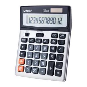 Desk Calculator 12 Digit Extra Large LCD Display Calculators, Dual Solar Power and Battery, Battery Included, Metal Panel Comfort Button Calculator for Office Home Desk Calculator 12 Digit Extra Large LCD Display Calculators, Dual Solar Power and Battery, Battery Included, Metal Panel Comfort Button Calculator for Office Home