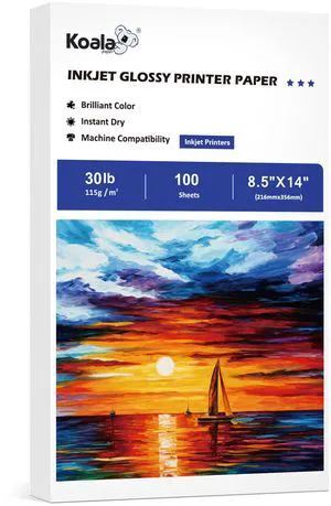 Glossy Thin Inkjet Paper 8.5x14 Inches 100 Sheets 30LB Legal Size for DIY Chip Bags Compatible with Inkjet Printer Use Dye Ink 115gsm Glossy Thin Inkjet Paper 8.5x14 Inches 100 Sheets 30LB Legal Size for DIY Chip Bags Compatible with Inkjet Printer Use Dye Ink 115gsm