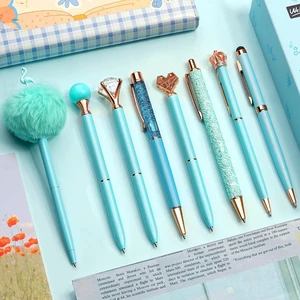 8Pcs Blue Pens, Metal Crystal Diamond Pens with Black & Blue Ink Cute Fancy Pens for Journaling, Office Supplies, Gifts for Women Girls, Birthday & Back to School Supplies 8Pcs Blue Pens, Metal Crystal Diamond Pens with Black & Blue Ink Cute Fancy Pens for Journaling, Office Supplies, Gifts for Women Girls, Birthday & Back to School Supplies