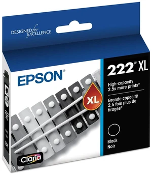 222XL Genuine High Capacity Black Ink Cartridge T222XL120 Works with WorkForce WF-2960 and Expression XP-5200 Inkjet Printers 222XL Genuine High Capacity Black Ink Cartridge T222XL120 Works with WorkForce WF-2960 and Expression XP-5200 Inkjet Printers