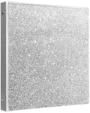 1" Binder 3 Rings, Glitter Binder Holds 300 Sheets, Waterproof, 2 Pockets, Silver 1" Binder 3 Rings, Glitter Binder Holds 300 Sheets, Waterproof, 2 Pockets, Silver