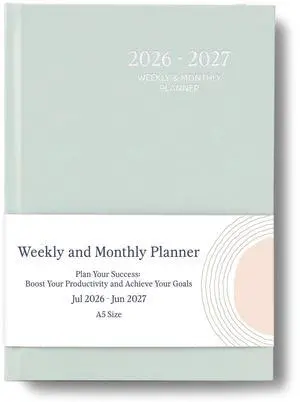 Planner 2026-2027, Jul 2026-Jun 2027 Weekly & Monthly Calendar Planner Linen Hardcover, Calendar Planner Book with Tabs, Aesthetic, Perfect for Office Home School Supplies(Green, A5) Planner 2026-2027, Jul 2026-Jun 2027 Weekly & Monthly Calendar Planner Linen Hardcover, Calendar Planner Book with Tabs, Aesthetic, Perfect for Office Home School Supplies(Green, A5)