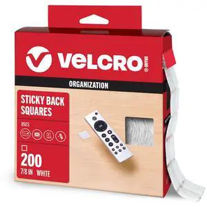 Brand Mounting Squares with Adhesive, White, 7/8 in, 200 Pk Sticky Back Square Dots, Hook And Loop Tabs For Teacher Supplies, Office Organization, Classroom Materials, School Projects Brand Mounting Squares with Adhesive, White, 7/8 in, 200 Pk Sticky Back Square Dots, Hook And Loop Tabs For Teacher Supplies, Office Organization, Classroom Materials, School Projects
