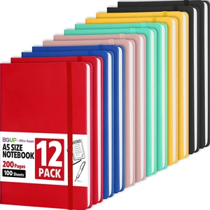 12 Pack Lined Journal Notebook for Work, 200 Pages, Medium 5.5 in x 8.3 in, 6 Colors A5 College Ruled, Hardcover Journaling Notebooks for Writing, Note Taking 12 Pack Lined Journal Notebook for Work, 200 Pages, Medium 5.5 in x 8.3 in, 6 Colors A5 College Ruled, Hardcover Journaling Notebooks for Writing, Note Taking