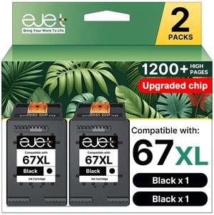 67XL Black Ink Cartridge for HP 67 Ink for HP 67XL Black Ink Cartridge Work with HP Deskjet 2700 2700e 2755e 2855e 2800e 2852e 2827e 4100e 4155e 4227e 4255e Envy 6000 6055e 6455e Series, 2-Black 67XL Black Ink Cartridge for HP 67 Ink for HP 67XL Black Ink Cartridge Work with HP Deskjet 2700 2700e 2755e 2855e 2800e 2852e 2827e 4100e 4155e 4227e 4255e Envy 6000 6055e 6455e Series, 2-Black