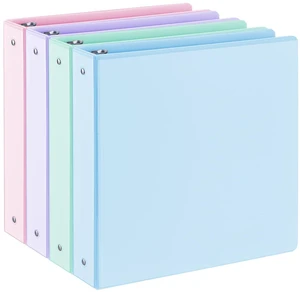 1.5'' 3-Ring-Binder with Pockets, 325 Sheets Capacity, 2 inch Binders fits 11" x 8.5" US Letter Size, Assorted 4 Pastel Colors - Ideal for School, Office, and Home Use (1.5 inch) 1.5'' 3-Ring-Binder with Pockets, 325 Sheets Capacity, 2 inch Binders fits 11" x 8.5" US Letter Size, Assorted 4 Pastel Colors - Ideal for School, Office, and Home Use (1.5 inch)
