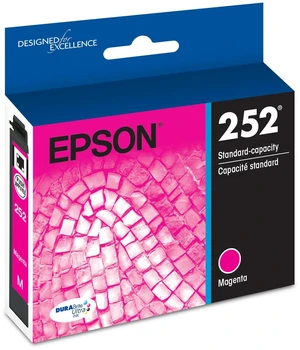 252 Genuine Standard Capacity Magenta Ink Cartridge T252320 Works With WorkForce WF-3620 WF-3640 WF-7110 WF-7210 WF-7610 WF-7620 WF-7710 WF-7720 Printers 252 Genuine Standard Capacity Magenta Ink Cartridge T252320 Works With WorkForce WF-3620 WF-3640 WF-7110 WF-7210 WF-7610 WF-7620 WF-7710 WF-7720 Printers