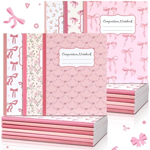 6 Pack Pink Composition Notebook College Ruled Back to School Supplies 110 Pages Note Taking, 9-3/4 x 7-1/2"Inch Size, Preppy Aesthetic Design, Cute Journal Office Use 6 Pack Pink Composition Notebook College Ruled Back to School Supplies 110 Pages Note Taking, 9-3/4 x 7-1/2"Inch Size, Preppy Aesthetic Design, Cute Journal Office Use