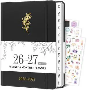 2026-2027 Planner, Weekly & Monthly Calendar with Tabs, 8.5"x11" Jul 2026-Jun 2027 Academic Year, A4 Large Hardcover Calendar Agenda with Date for School & Office Schedule, Black 2026-2027 Planner, Weekly & Monthly Calendar with Tabs, 8.5"x11" Jul 2026-Jun 2027 Academic Year, A4 Large Hardcover Calendar Agenda with Date for School & Office Schedule, Black