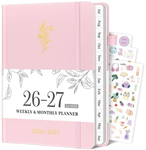 2026-2027 Planner, Weekly & Monthly Calendar with Tabs, 8.5"x11" Jul 2026-Jun 2027 Academic Year, A4 Large Hardcover Calendar Agenda with Date for School & Office Schedule, Pink 2026-2027 Planner, Weekly & Monthly Calendar with Tabs, 8.5"x11" Jul 2026-Jun 2027 Academic Year, A4 Large Hardcover Calendar Agenda with Date for School & Office Schedule, Pink