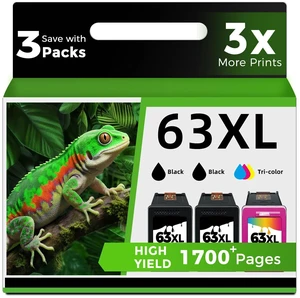63XL Ink Cartridge Combo (2 Black,1Color) Replacement for HP 63 HP63 HP63XL 3-Pack XL to Envy 4520 4512 4510 Officejet 4650 5258 5200 3830 5255 4655 4652 5252 Deskjet 3630 3632 2132 1112 Printer 63XL Ink Cartridge Combo (2 Black,1Color) Replacement for HP 63 HP63 HP63XL 3-Pack XL to Envy 4520 4512 4510 Officejet 4650 5258 5200 3830 5255 4655 4652 5252 Deskjet 3630 3632 2132 1112 Printer