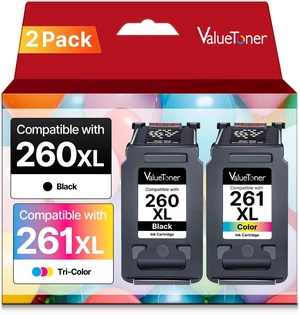 260XL 261XL Ink Cartridge Replacement for Canon 260 and 261 Ink Cartridges PG-260 CL-261 Work with Canon Pixma TS6420a TS6420 TS6400 TR7020a TS5320 TR7000 TS5300 TR7020 Printer, 1 Black 1 Tri-Color 260XL 261XL Ink Cartridge Replacement for Canon 260 and 261 Ink Cartridges PG-260 CL-261 Work with Canon Pixma TS6420a TS6420 TS6400 TR7020a TS5320 TR7000 TS5300 TR7020 Printer, 1 Black 1 Tri-Color