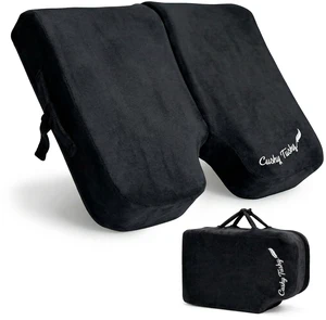 Premium Foldable Wheelchair Cushion - for Relief of Lower Back, Sciatic, Butt and Tailbone Pain - for Home & Office Use, Perfect for Travel or Driving - Black Coccyx Seat Cushion Premium Foldable Wheelchair Cushion - for Relief of Lower Back, Sciatic, Butt and Tailbone Pain - for Home & Office Use, Perfect for Travel or Driving - Black Coccyx Seat Cushion