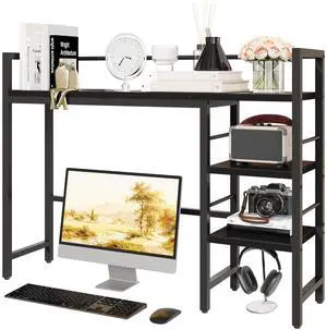 Desk Shelf, 38.6 Inch Wood Desk Organizer Shelf for Computer Monitor, Desk Hutch Storage, Desktop Shelf for Top of Desk, 3 Tier Desktop Bookshelf for Home Office Dorm, Black Desk Shelf, 38.6 Inch Wood Desk Organizer Shelf for Computer Monitor, Desk Hutch Storage, Desktop Shelf for Top of Desk, 3 Tier Desktop Bookshelf for Home Office Dorm, Black