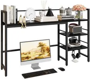 Desk Shelf, 45.4 Inch Wood Desk Organizer Shelf for Computer Monitor, Desk Hutch Storage, Desktop Shelf for Top of Desk, 3 Tier Desktop Bookshelf for Home Office Dorm, Black Desk Shelf, 45.4 Inch Wood Desk Organizer Shelf for Computer Monitor, Desk Hutch Storage, Desktop Shelf for Top of Desk, 3 Tier Desktop Bookshelf for Home Office Dorm, Black