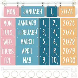 Boho Flip Calendar for Classroom Decor Bulletin Board 2026 to 2030 Years Date Cards and Adjustable Rod Boho Rainbow Calendar Chart Class Whiteboard for Home Elementary School Teacher Organization Boho Flip Calendar for Classroom Decor Bulletin Board 2026 to 2030 Years Date Cards and Adjustable Rod Boho Rainbow Calendar Chart Class Whiteboard for Home Elementary School Teacher Organization