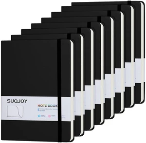 8 Pack Lined Journal Notebooks for Work, 100 GSM Paper, 5.5"x8.3", Black Hardcover, A5 Medium College Ruled, Journaling Notebooks for Work Office, Perfect for School & Notes-taking 8 Pack Lined Journal Notebooks for Work, 100 GSM Paper, 5.5"x8.3", Black Hardcover, A5 Medium College Ruled, Journaling Notebooks for Work Office, Perfect for School & Notes-taking