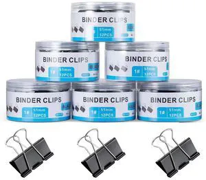 72 Pcs Extra Large Binder Clips 2 Inch Big Black Paper Clip Large Binding Clip, Jumbo Paperclips Bulk, Heavy Duty Big Paperwork Clamp, Kitchen School Teachers 72 Pcs Extra Large Binder Clips 2 Inch Big Black Paper Clip Large Binding Clip, Jumbo Paperclips Bulk, Heavy Duty Big Paperwork Clamp, Kitchen School Teachers