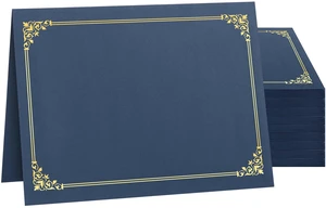 Certificate Holders(Navy Blue, 50 Packs), Diploma Covers Gold Foil Border, for Letter Size 8.5x11 Certificates, Cardstock, Document Papers Certificate Holders(Navy Blue, 50 Packs), Diploma Covers Gold Foil Border, for Letter Size 8.5x11 Certificates, Cardstock, Document Papers