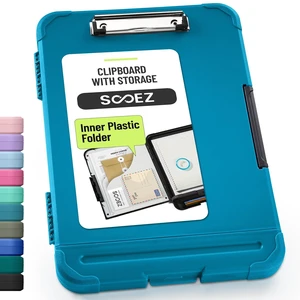 Reinforced Clipboard with Storage, Inner Plastic Folder Attached, Heavy Duty Plastic Clip Boards 8.5x11 with Pen Holder, High Capacity Nursing Clipboard for Teacher Office Home, Letter / A4 Size Reinforced Clipboard with Storage, Inner Plastic Folder Attached, Heavy Duty Plastic Clip Boards 8.5x11 with Pen Holder, High Capacity Nursing Clipboard for Teacher Office Home, Letter / A4 Size