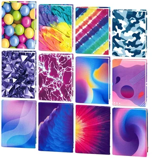 12 Pack Jumbo Fabric Book Covers, Stretchable Washable Durable Reusable Nylon, for Hardcover Textbooks Notebooks up to 9'x11', 12 Patterns 12 Pack Jumbo Fabric Book Covers, Stretchable Washable Durable Reusable Nylon, for Hardcover Textbooks Notebooks up to 9'x11', 12 Patterns