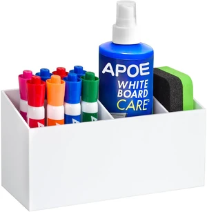 Magnetic Dry Erase Marker Holder for Whiteboard, Fridge Classroom Acrylic Magnet Pen Holder for Office, Refrigerator, Whiteboard Maker Holder for Teacher, Locker Organizer Accessories-White Magnetic Dry Erase Marker Holder for Whiteboard, Fridge Classroom Acrylic Magnet Pen Holder for Office, Refrigerator, Whiteboard Maker Holder for Teacher, Locker Organizer Accessories-White