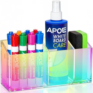 Magnetic Dry Erase Marker Holder for Whiteboard, Fridge Classroom Acrylic Magnet Pen Holder for Office, Refrigerator, Whiteboard Maker Holder for Teacher, Locker Organizer Accessories-Coloful Magnetic Dry Erase Marker Holder for Whiteboard, Fridge Classroom Acrylic Magnet Pen Holder for Office, Refrigerator, Whiteboard Maker Holder for Teacher, Locker Organizer Accessories-Coloful