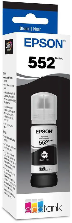 552 EcoTank Ink Ultra-high Capacity Bottle Black (T552020-S) Works with ET-8500, 8550 552 EcoTank Ink Ultra-high Capacity Bottle Black (T552020-S) Works with ET-8500, 8550