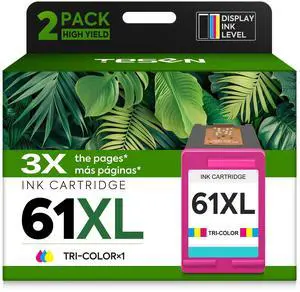 61XL ink 61 Color Replacement for HP 61 Color Ink Cartridge HP61 HP61XL Compatible for HP Envy 5530 4500 4502 5535 Deskjet 2540 2541 3050 3510 1510 OfficeJet 4630 4632 Printer (Tir-Color 1-Pack) 61XL ink 61 Color Replacement for HP 61 Color Ink Cartridge HP61 HP61XL Compatible for HP Envy 5530 4500 4502 5535 Deskjet 2540 2541 3050 3510 1510 OfficeJet 4630 4632 Printer (Tir-Color 1-Pack)