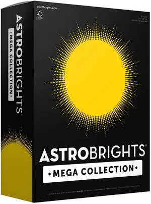 Mega Collection, Colored Paper, Bright Yellow, 625 Sheets, 24 lb/89 gsm, 8.5" x 11" - MORE SHEETS! (91618) Mega Collection, Colored Paper, Bright Yellow, 625 Sheets, 24 lb/89 gsm, 8.5" x 11" - MORE SHEETS! (91618)